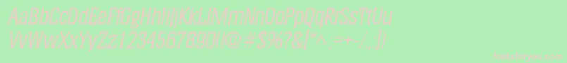 HeliumItalic Font – Pink Fonts on Green Background