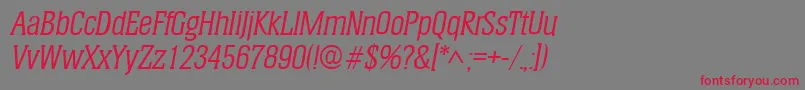 fuente HeliumItalic – Fuentes Rojas Sobre Fondo Gris