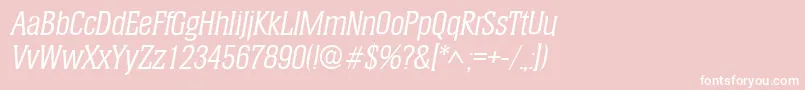 HeliumItalic Font – White Fonts on Pink Background