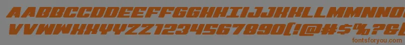 Virginhybridexpand Font – Brown Fonts on Gray Background