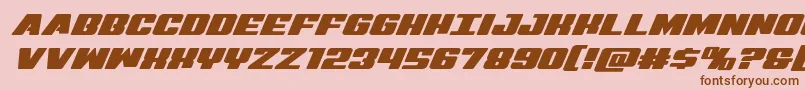 Virginhybridexpand Font – Brown Fonts on Pink Background