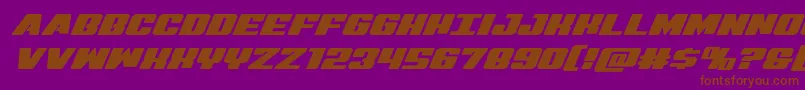 Virginhybridexpand Font – Brown Fonts on Purple Background