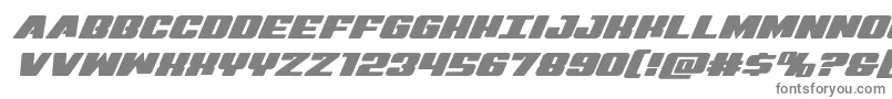 フォントVirginhybridexpand – 白い背景に灰色の文字