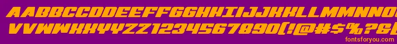 Virginhybridexpand Font – Orange Fonts on Purple Background