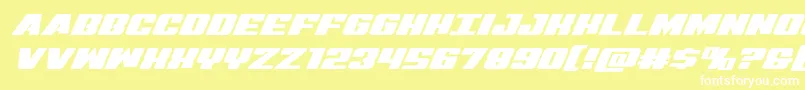 Virginhybridexpand Font – White Fonts on Yellow Background