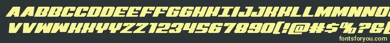 Virginhybridexpand Font – Yellow Fonts on Black Background