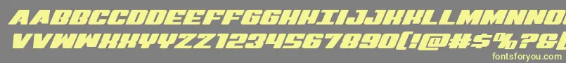 Virginhybridexpand Font – Yellow Fonts on Gray Background