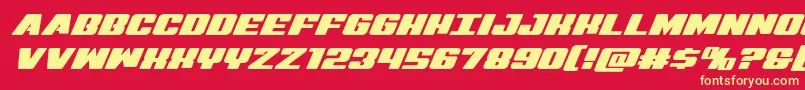 Virginhybridexpand Font – Yellow Fonts on Red Background