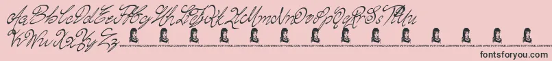 ChasingMagnolia Font – Black Fonts on Pink Background