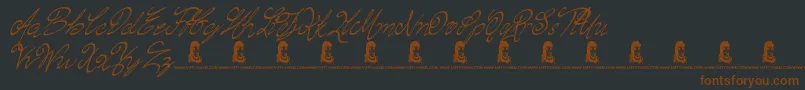 ChasingMagnolia Font – Brown Fonts on Black Background