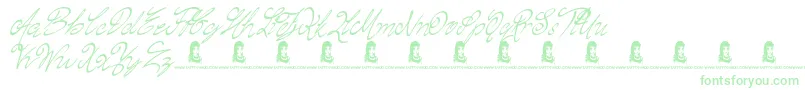 ChasingMagnolia Font – Green Fonts on White Background