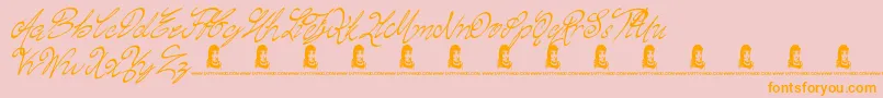 ChasingMagnolia Font – Orange Fonts on Pink Background
