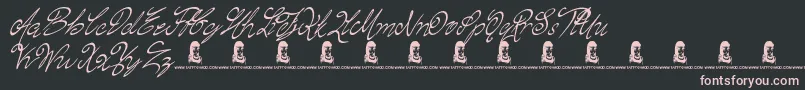 Шрифт ChasingMagnolia – розовые шрифты на чёрном фоне