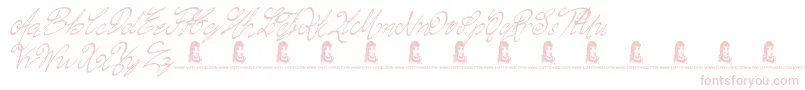 フォントChasingMagnolia – ピンクのフォント