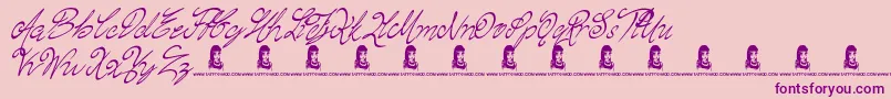 ChasingMagnolia Font – Purple Fonts on Pink Background