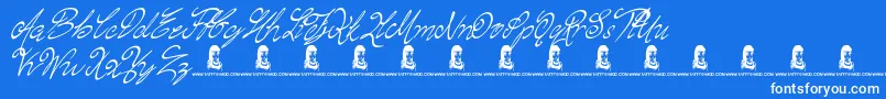 ChasingMagnolia Font – White Fonts on Blue Background