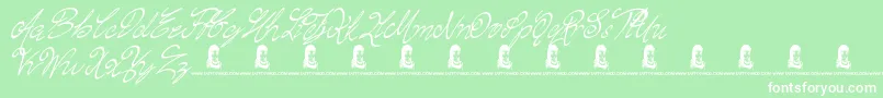 ChasingMagnolia Font – White Fonts on Green Background