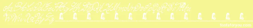 ChasingMagnolia Font – White Fonts on Yellow Background