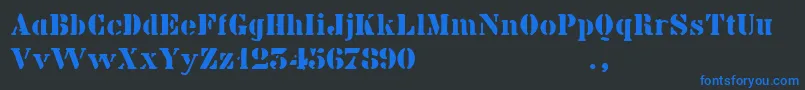 Bkidtrial Font – Blue Fonts on Black Background