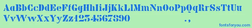 Bkidtrial Font – Blue Fonts on Green Background