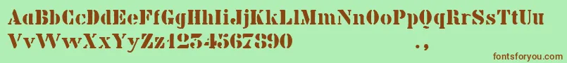 Bkidtrial Font – Brown Fonts on Green Background