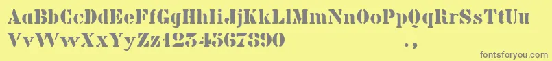 Bkidtrial Font – Gray Fonts on Yellow Background