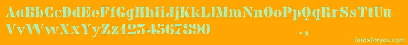 Bkidtrial Font – Green Fonts on Orange Background