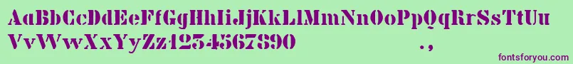 Bkidtrial Font – Purple Fonts on Green Background