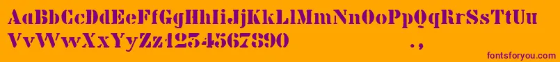 Bkidtrial Font – Purple Fonts on Orange Background