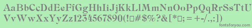 フォントAngelusMedieval – 緑の背景に灰色の文字