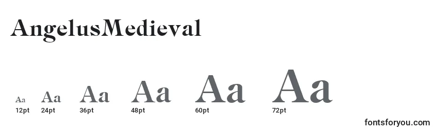 Размеры шрифта AngelusMedieval