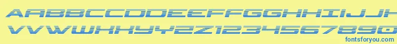 Classiccobragradital Font – Blue Fonts on Yellow Background
