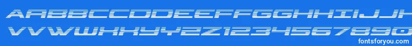 Classiccobragradital Font – White Fonts on Blue Background