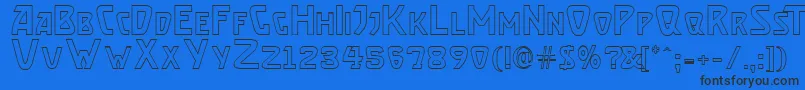 Brasseto Font – Black Fonts on Blue Background