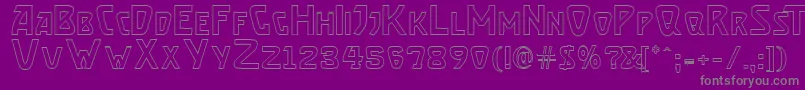 Brasseto-Schriftart – Graue Schriften auf violettem Hintergrund