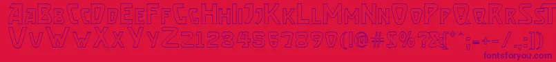 Brasseto Font – Purple Fonts on Red Background
