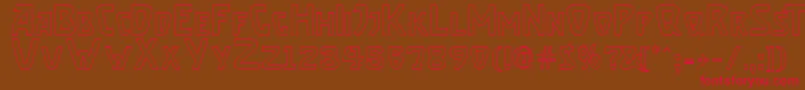 Brasseto Font – Red Fonts on Brown Background