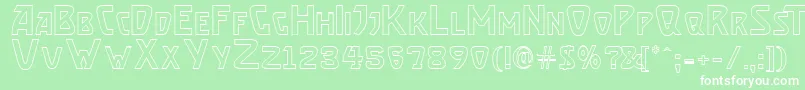 Brasseto Font – White Fonts on Green Background