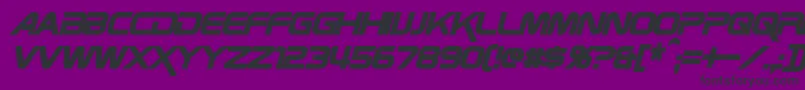 フォントZebulonCondensedBoldItalic – 紫の背景に黒い文字