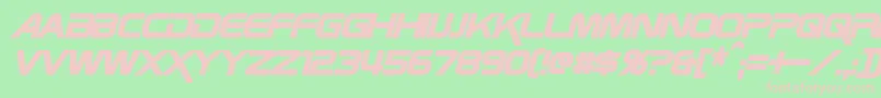 ZebulonCondensedBoldItalic Font – Pink Fonts on Green Background