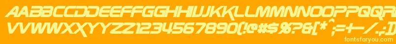 ZebulonCondensedBoldItalic Font – Yellow Fonts on Orange Background