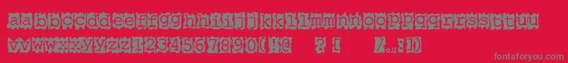 Paper Cut-Schriftart – Graue Schriften auf rotem Hintergrund