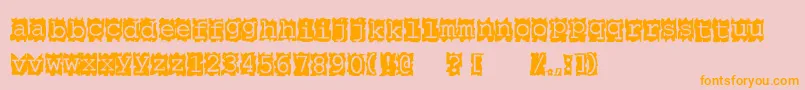 Paper Cut Font – Orange Fonts on Pink Background