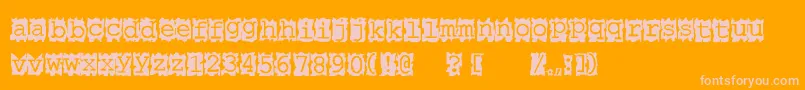 Paper Cut Font – Pink Fonts on Orange Background