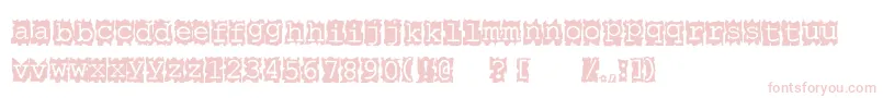 Paper Cut Font – Pink Fonts on White Background