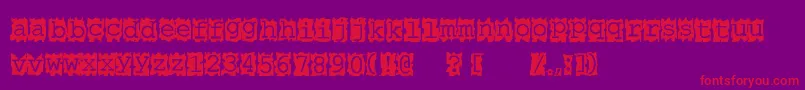 Paper Cut Font – Red Fonts on Purple Background