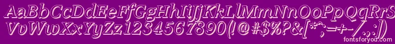 AccoladeshadowItalic Font – Pink Fonts on Purple Background