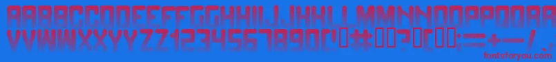 Fadetogr Font – Red Fonts on Blue Background