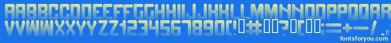 Fadetogr Font – Yellow Fonts on Blue Background