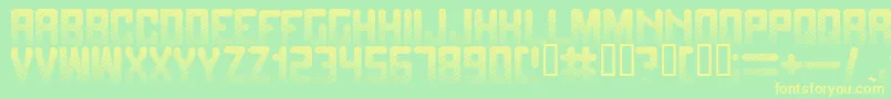 Fadetogr Font – Yellow Fonts on Green Background